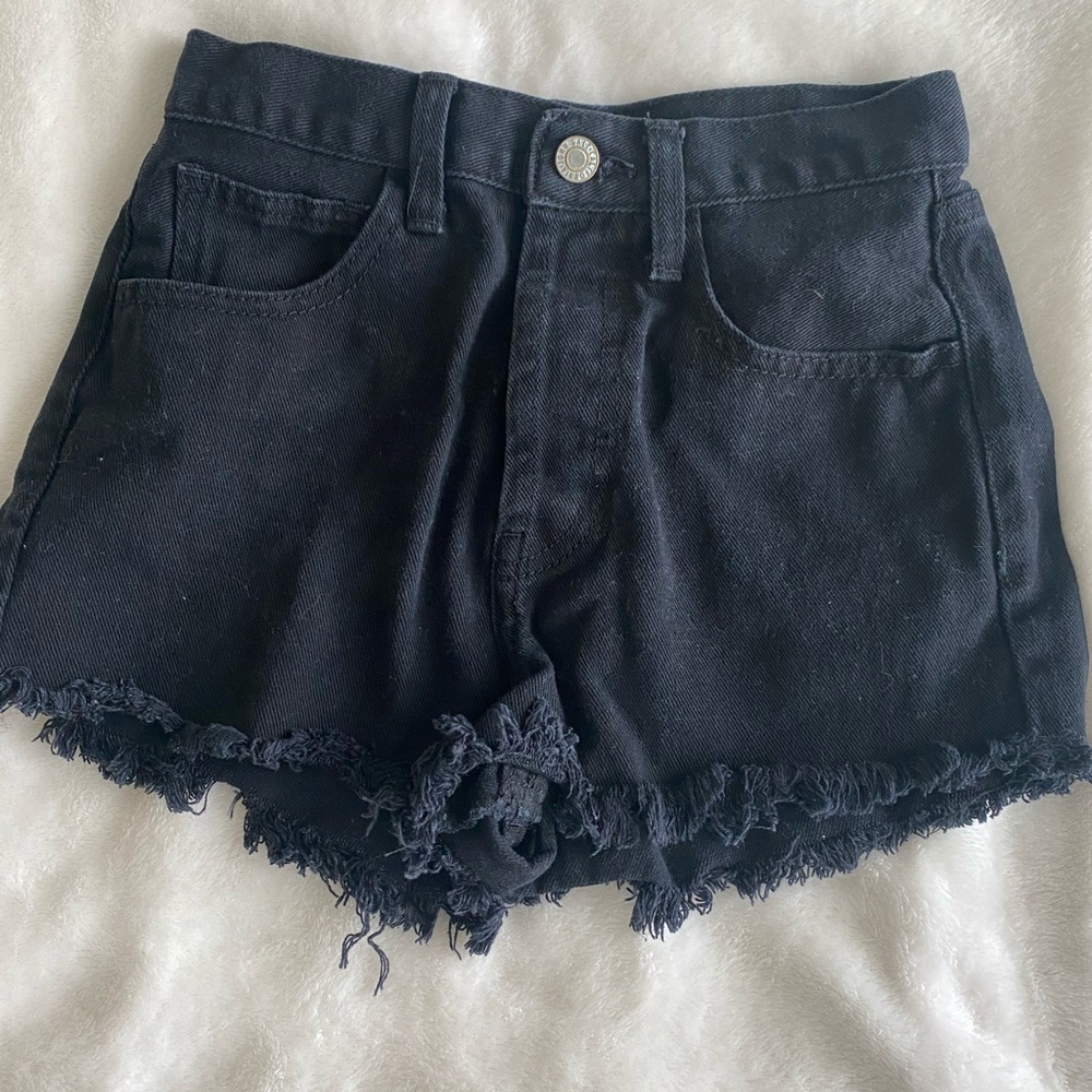 Black denim shorts size small